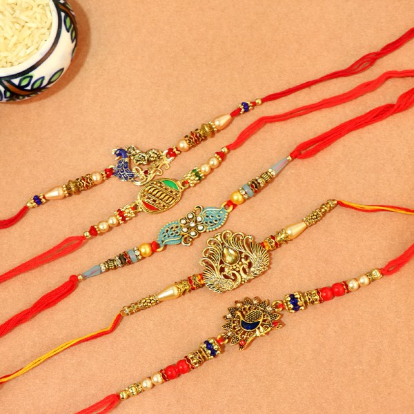 Stunner Peacock Rakhi Pack- MyFlowerTree