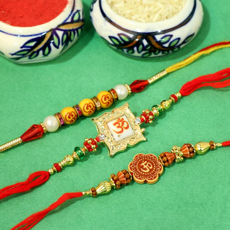 Divine Om Set of 3 Rakhis