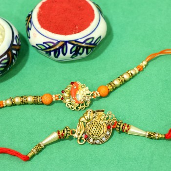 Set of Designer Ganesha Rakhi