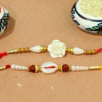 Ethnic Pearl Rakhi Set