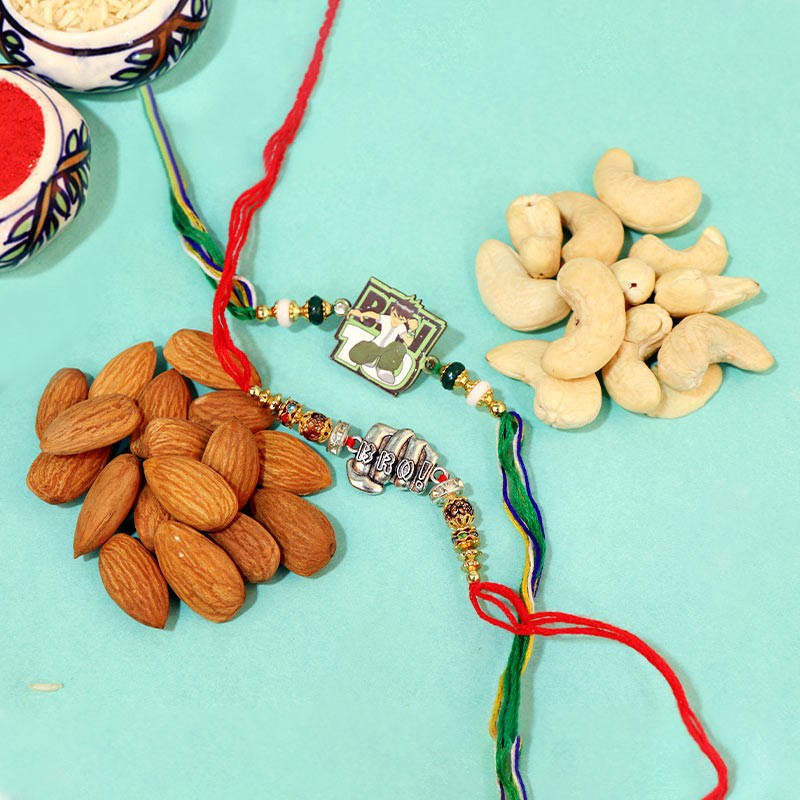 Nuts with Designer Pearl Rakhi Combos