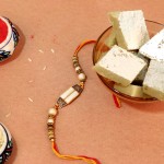 Precious White Stone Rakhi Combo