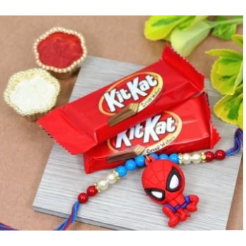 Spider Man Kids Rakhi With Kit Kat