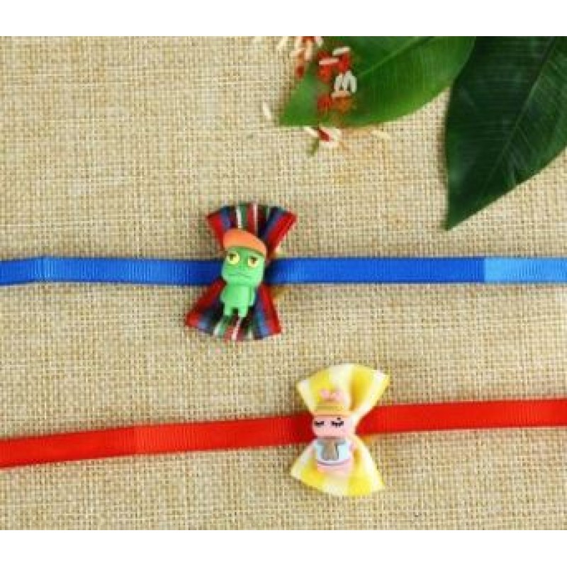 Baby Frog And Baby Rabbit Kids Rakhi Set Of Two