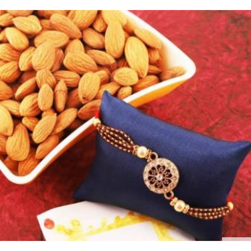 Stone Studded Rakhi and Almond
