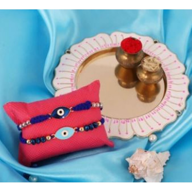 Gorgeous Double Rakhi with Thali