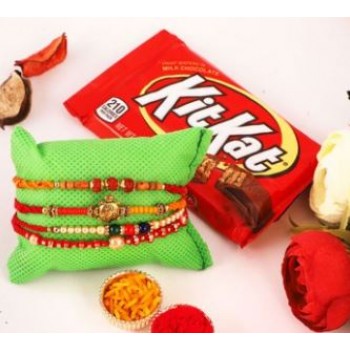 Four Rakhis with KitKat