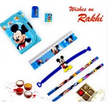 Blue Mickey Mouse Pouch Box Kids Hamper