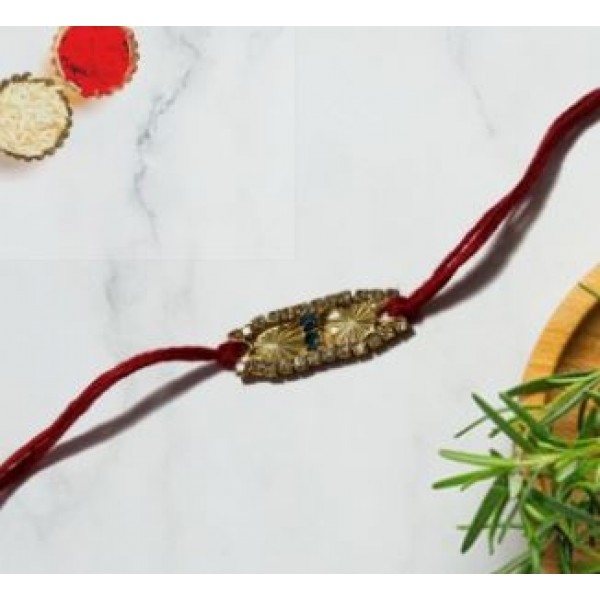 Golden Designer Rakhi