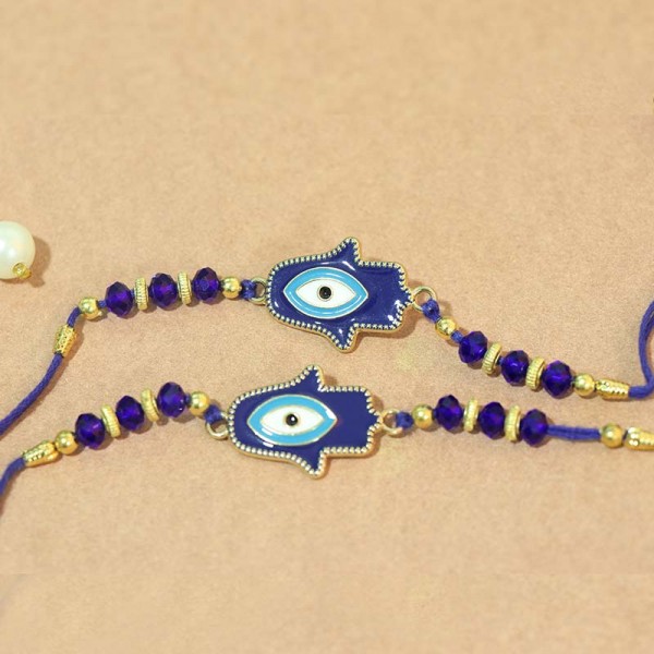 Fancy Combo of Blue Evil Eye Rakhi