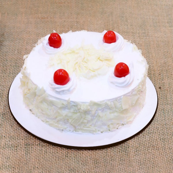  Half Kg Sugarfree White Forest Cake