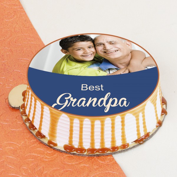 Grandfather And Grandson Theme Birthday Cake