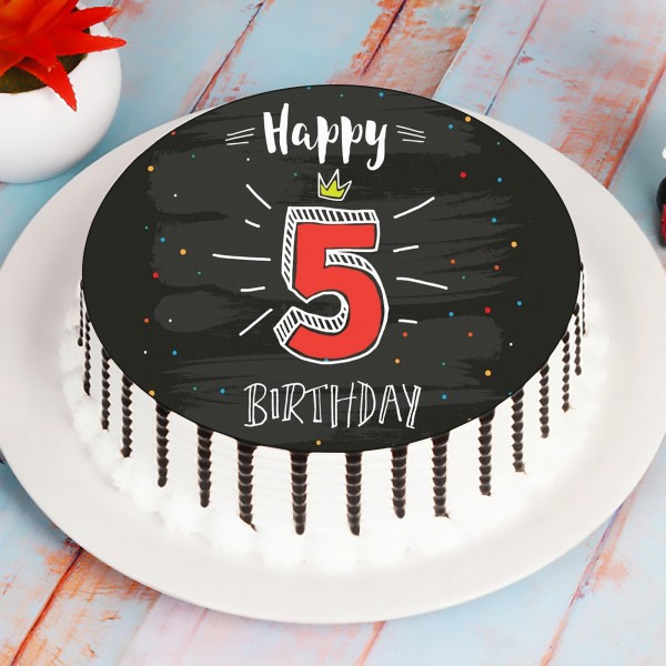 Amscan Happy 5th Birthday Green Candle – Cake Topper For Kids Birthday Party