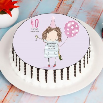 Savage 40th Birthday Cake