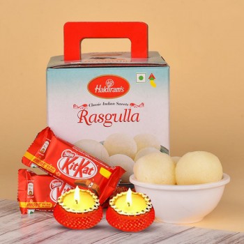 Diwali Rasgulla N Kitkat Chocolates