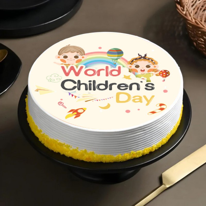Childrens Day Photo Cake
