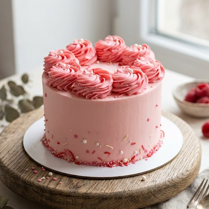 Half Kg Strawberry Cream Cake for Birthday