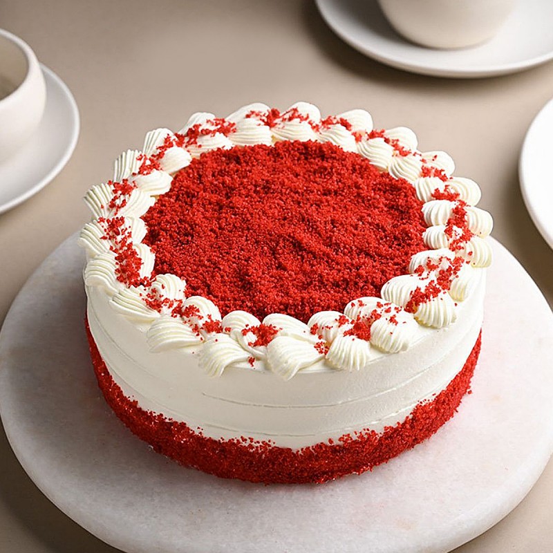 Half Kg Sugarfree Red Velvet Cake