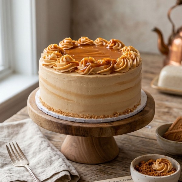 Eggless ButterScotch Cake