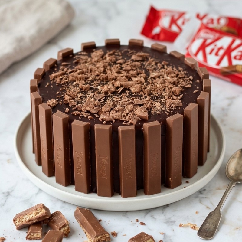Half Kg Sugarfree KitKat Chocolate Cake
