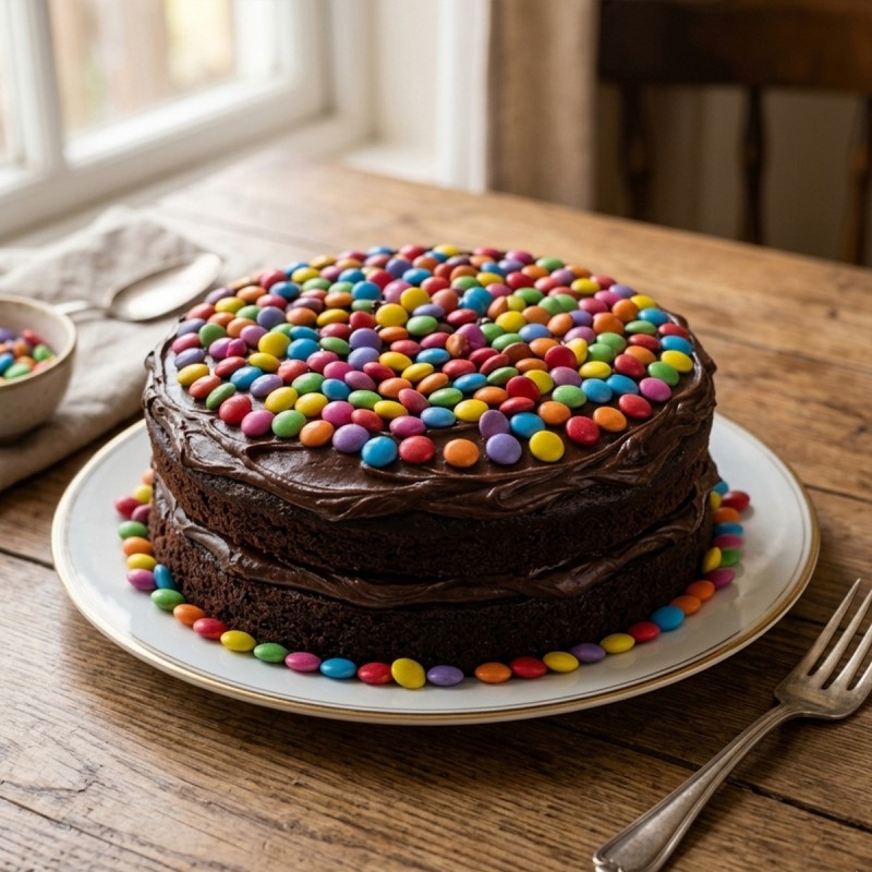 Half Kg Chocolate Gems Cream Cake