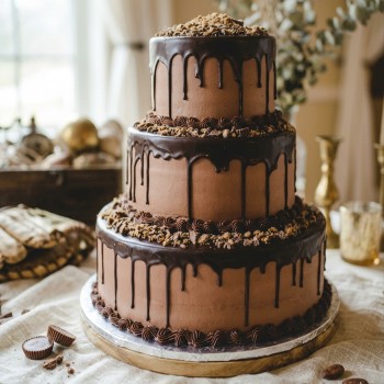 3 Tier Chocolate Lace Cake