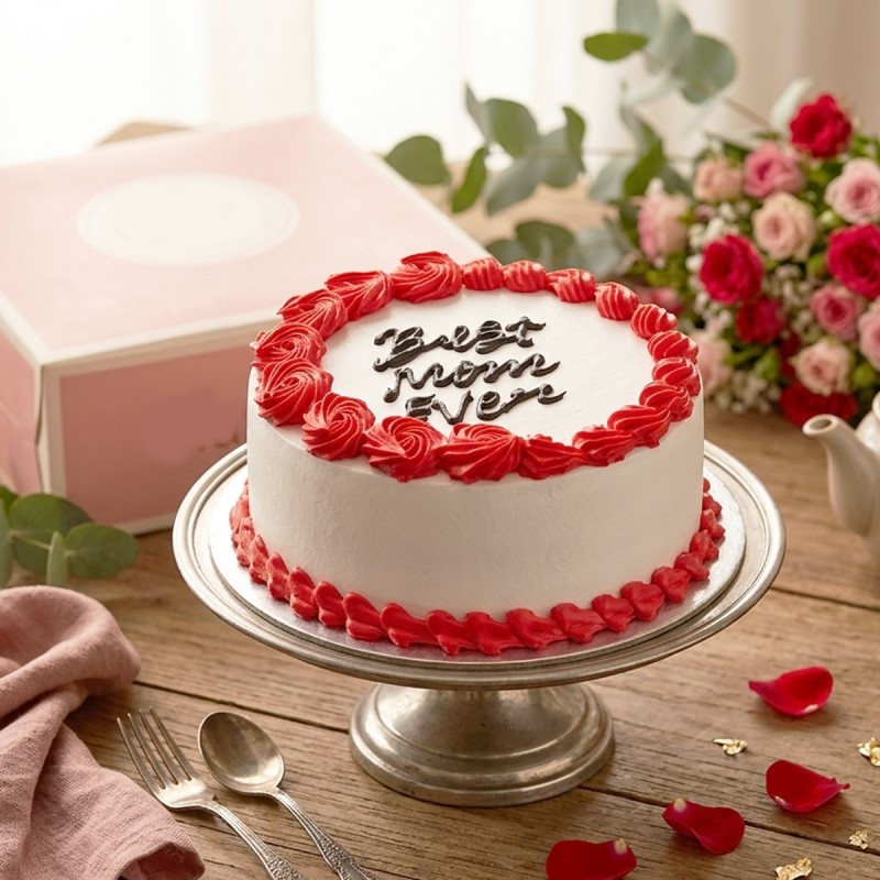 Rose Swirls Cake for Mothers Day