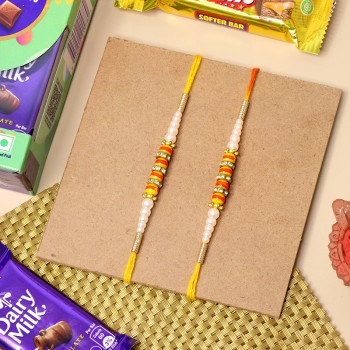 2 Pearl Rakhi N Cadbury Celebrations