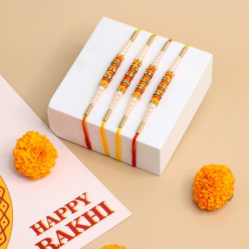 Lovely Pearl Rakhi Set