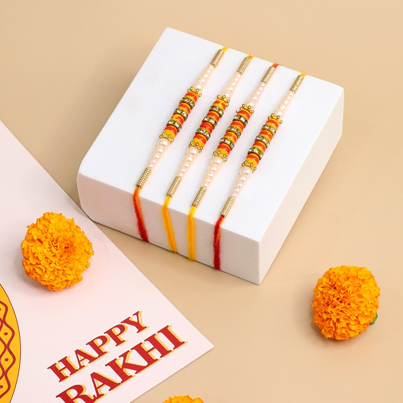 Lovely Pearl Rakhi Set