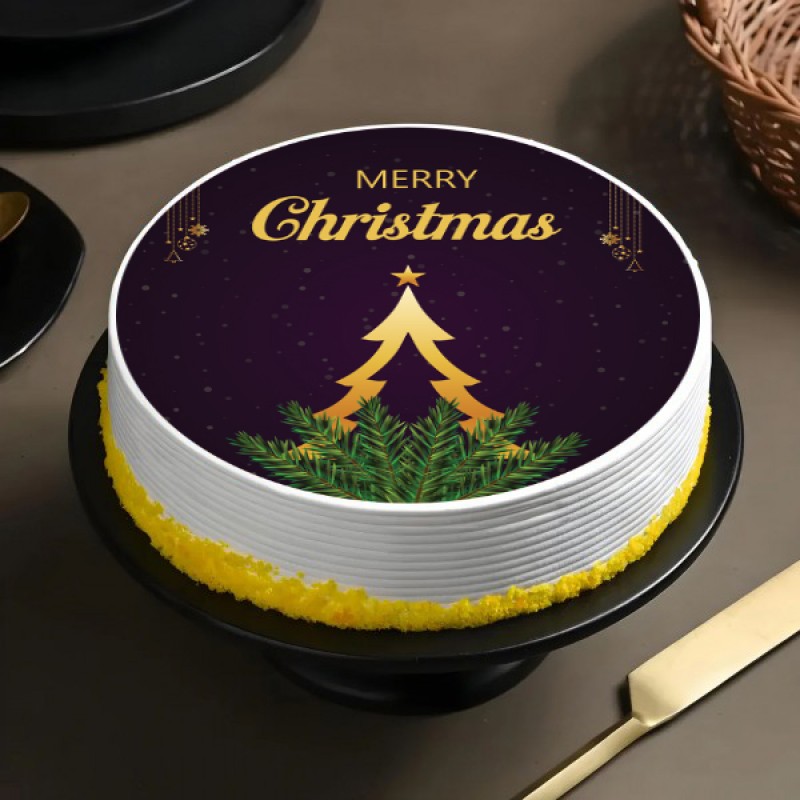 Christmas Cheer Photo Cake