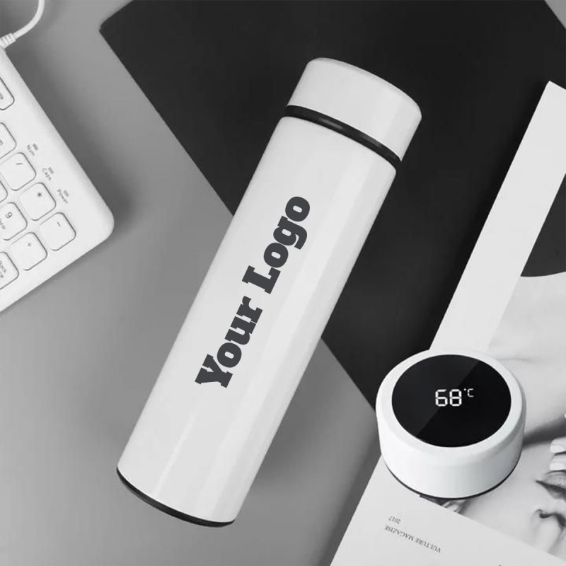 LED Temperature Display White Bottle