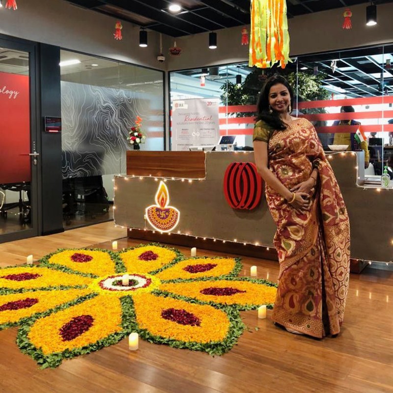 Festive Corporate Floral Decor