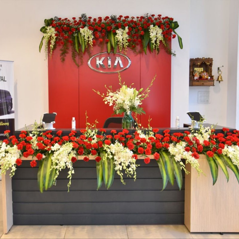 Office Entrance Floral Styling