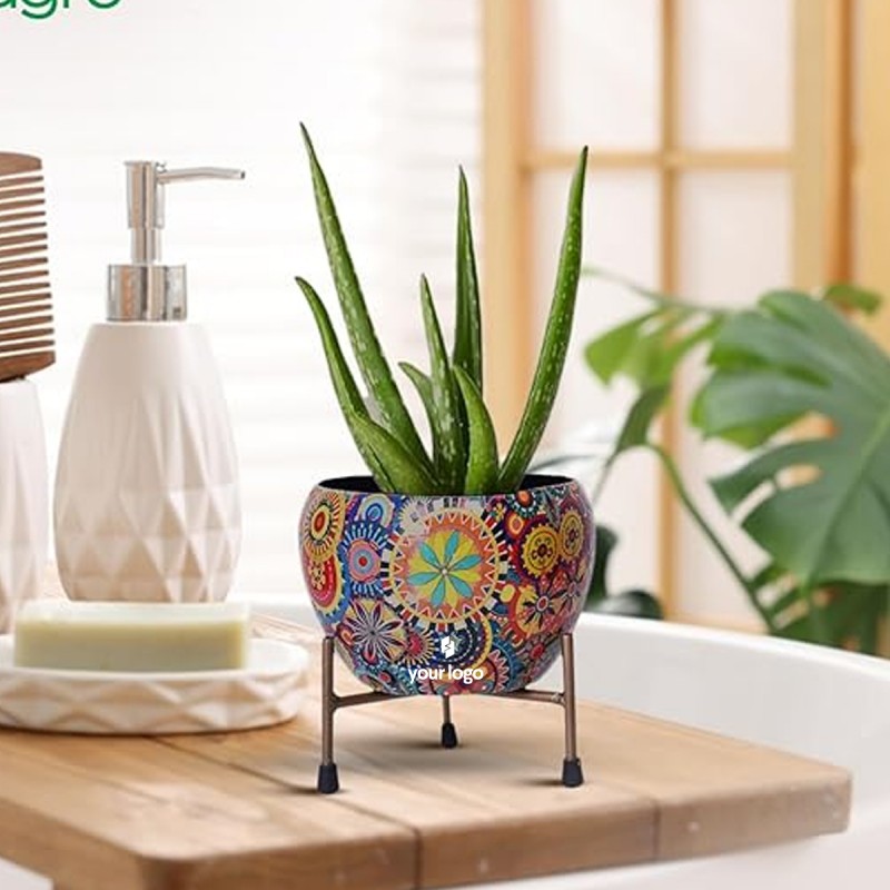Metal Flower Vase Planter Pot