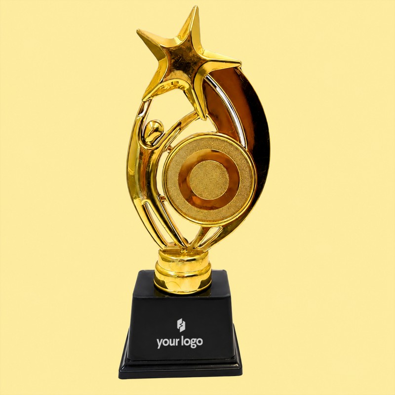 Gold Star Trophy with Black Base