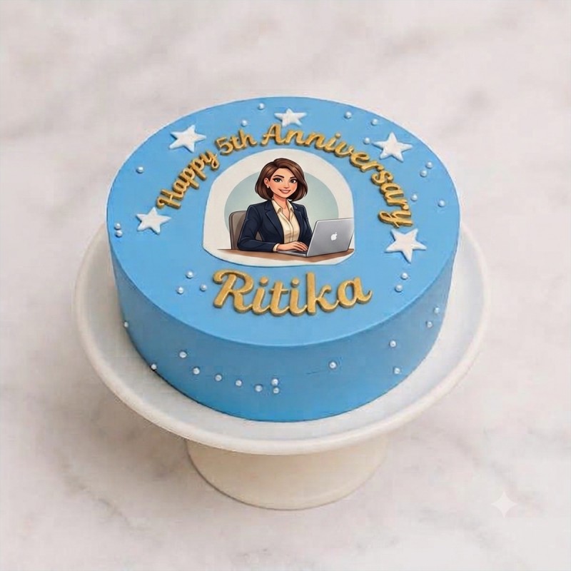 Work Anniversary Cake for Her