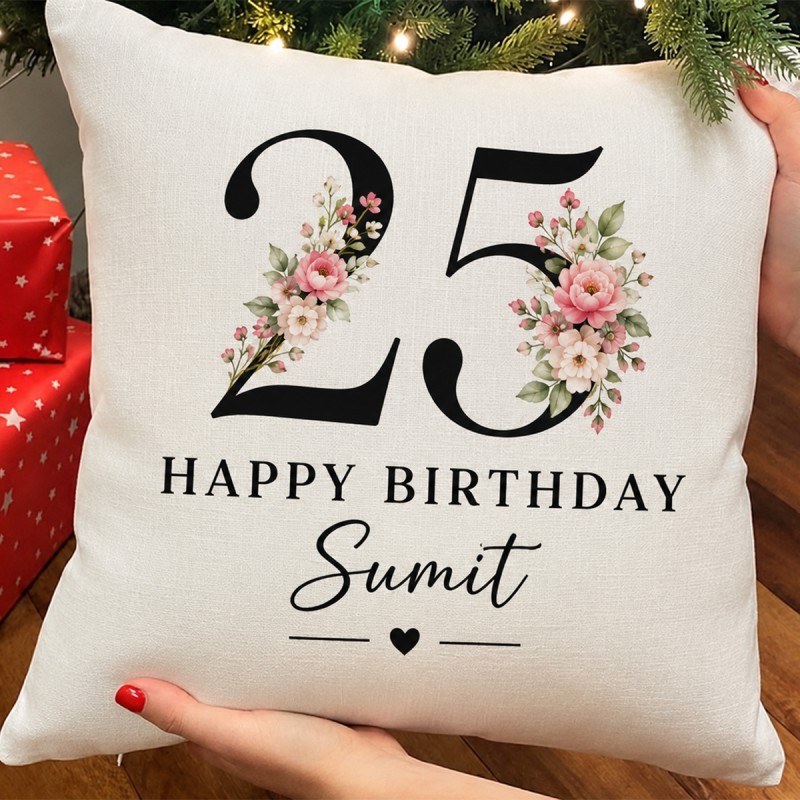 Happy Birthday Personalised Cushion