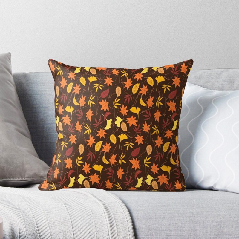 Leaf Pattern Print Cushion