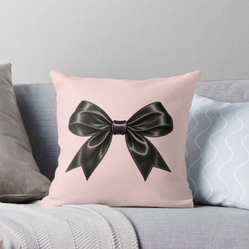 Cute Ribbon Print Cushion