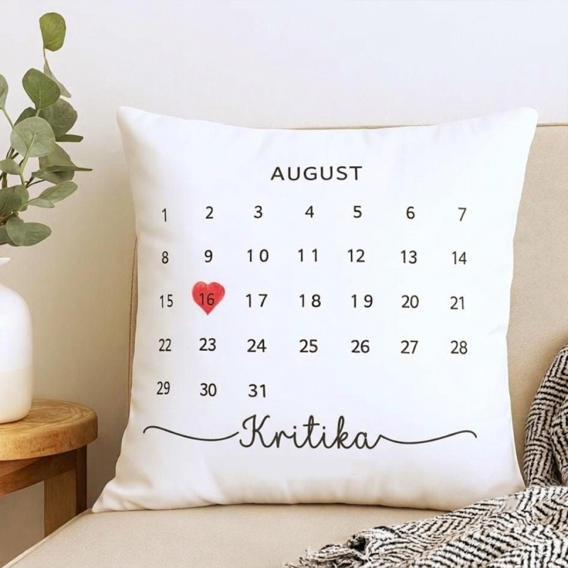 Remember the Date Personalised Cushion