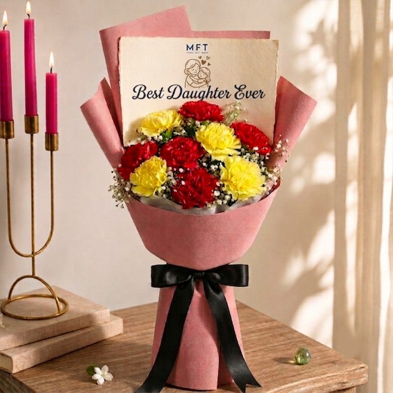 Carnations Bouquet for Daughter