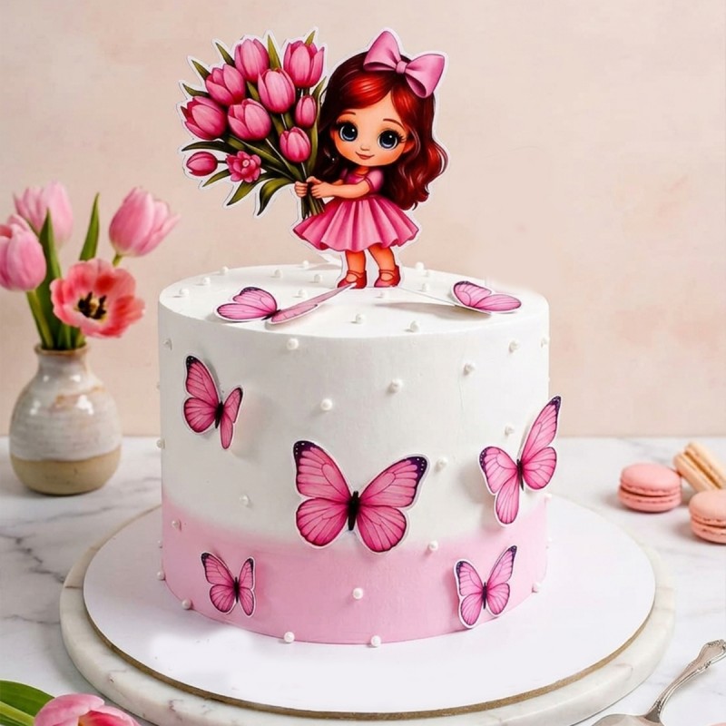 Magical Butterfly Girl Theme Cake