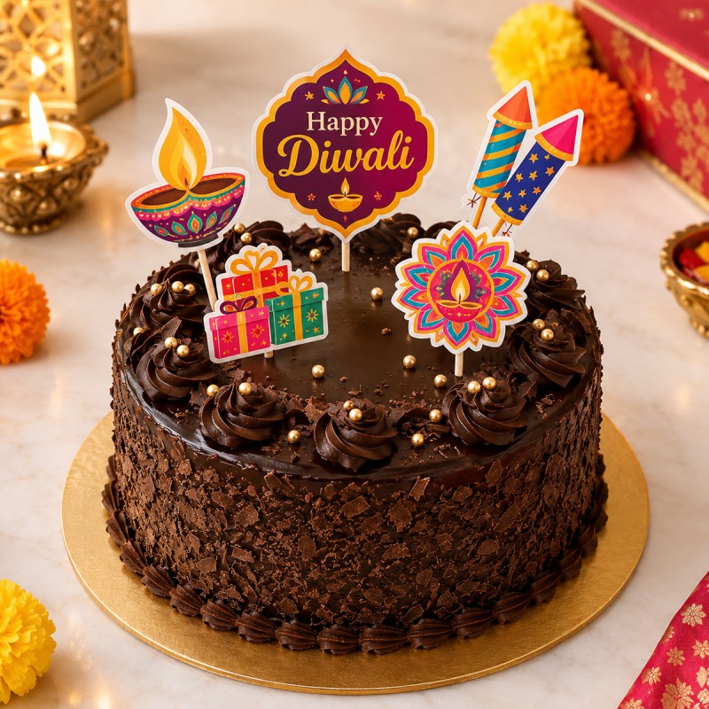 Happy Diwali Chocolate Cake