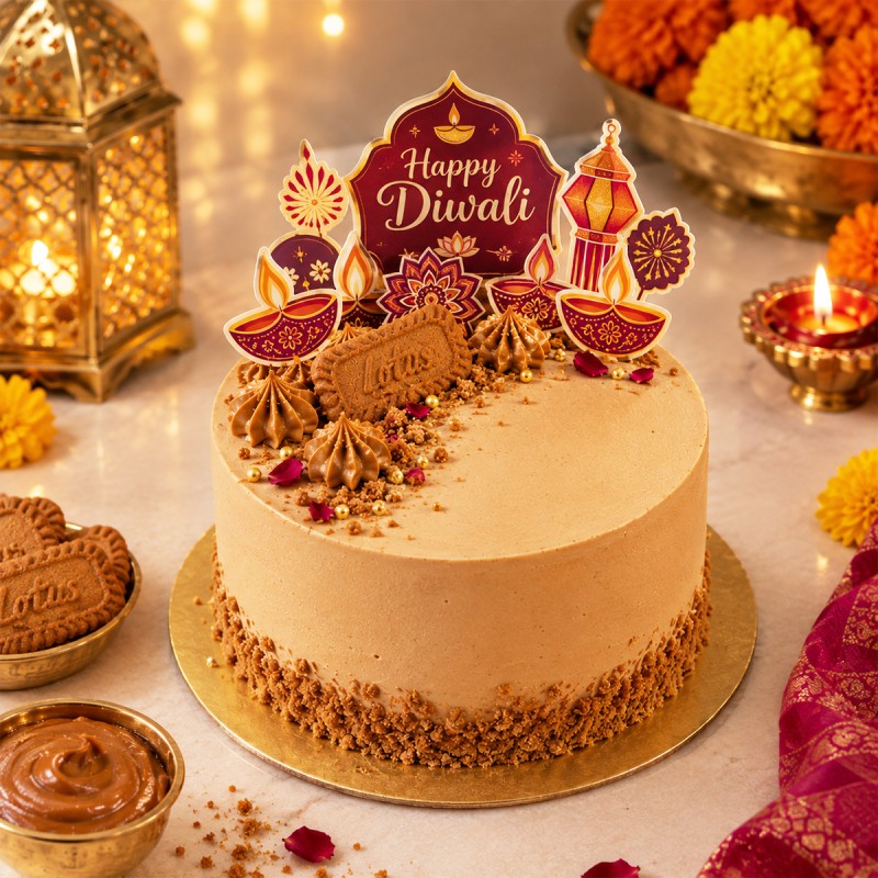 Lotus Biscof Cake for Diwali