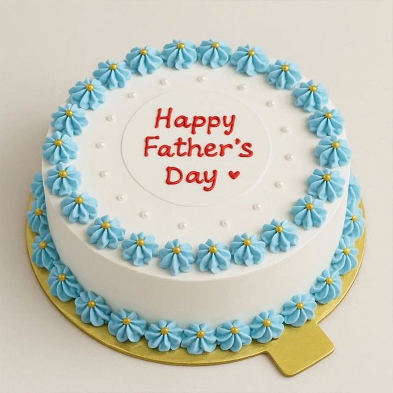 Half Kg Designer Pineapple Cake for DAD