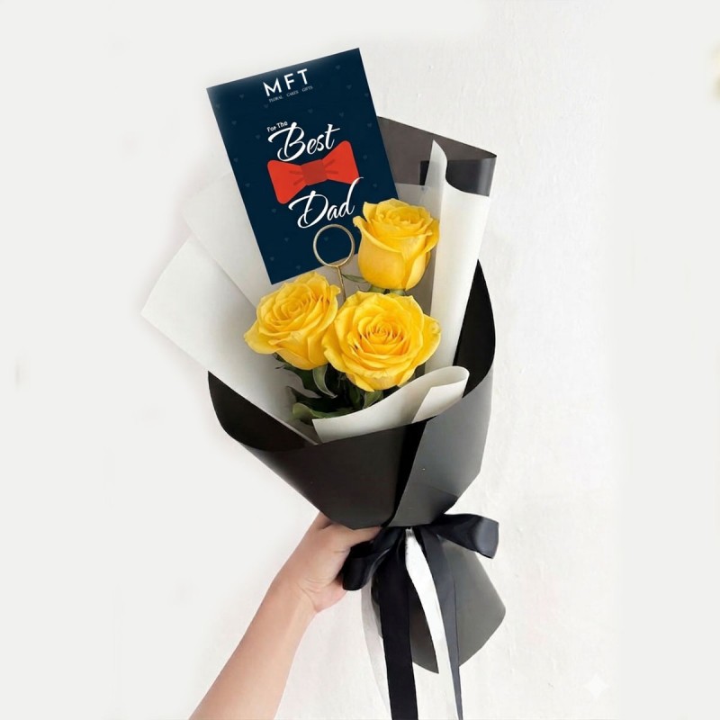Yellow Roses Bouquet for Super Dad
