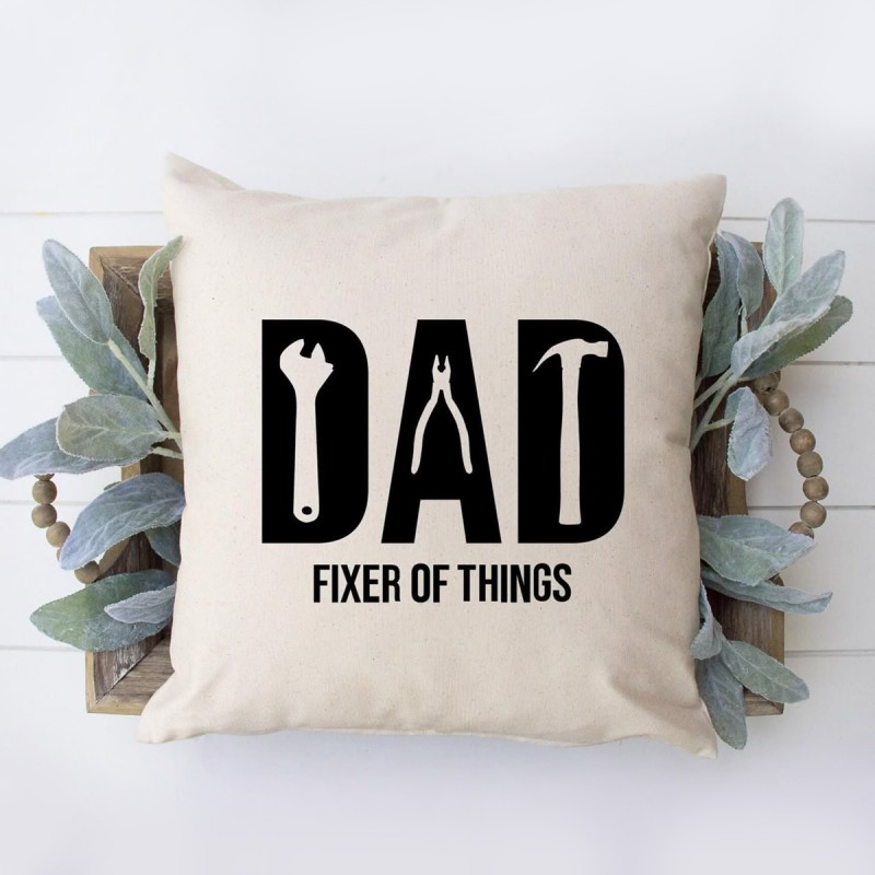 One Happy Fathers Day Printed Cushion For Dad