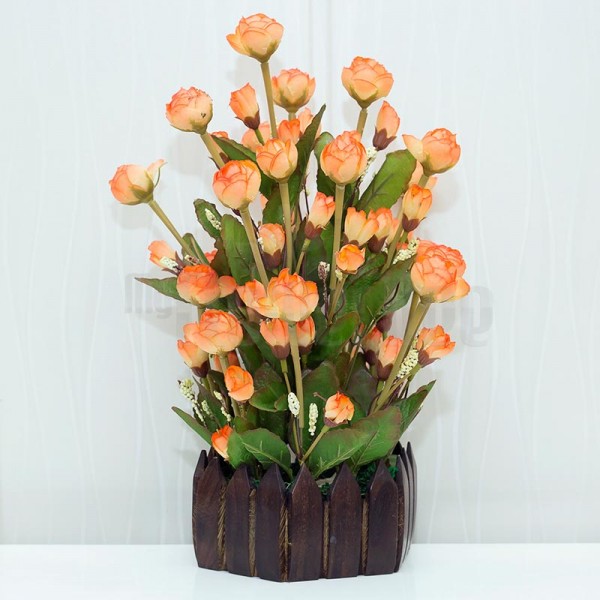 Artifical Orange Flower Arrangement