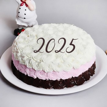 2023 New Year Rose Swirl Cake